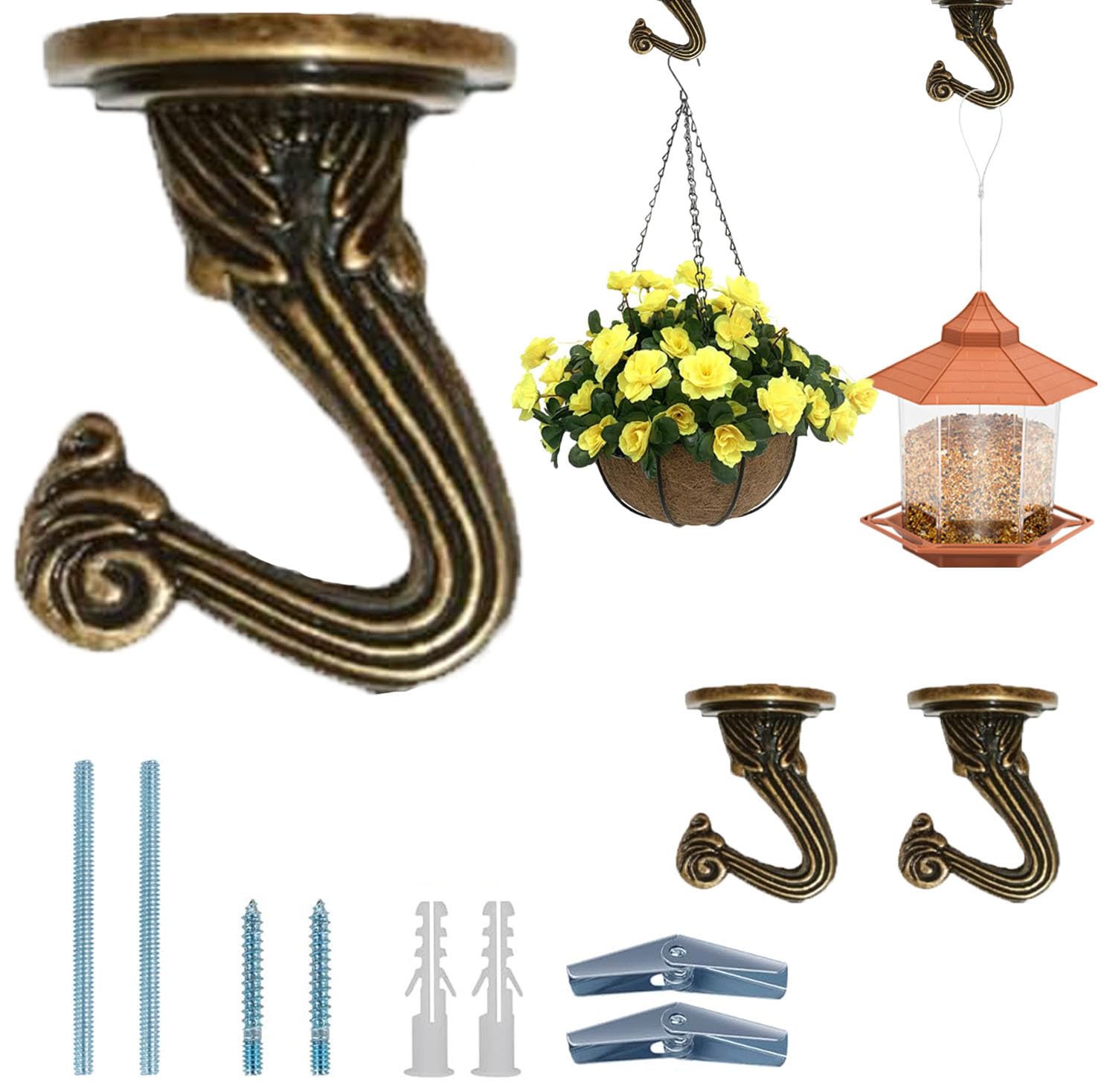HASTHIP® Metal Ceiling Hooks for Hanging Plants HASTHIP® Metal Ceiling Hooks for Hanging Plants